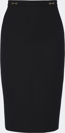 Gucci Horsebit wool cr&ecirc;pe pencil skirt