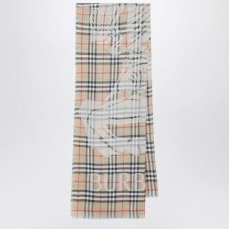 Burberry Ekd Burberry Check scarf in wool and silk