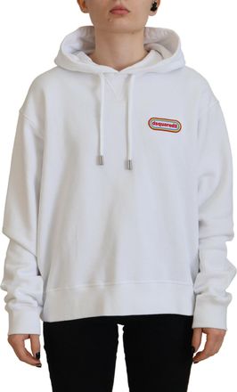 Dsquared2 Dsquared&sup2; Logo Patch Cotton Hoodie Sweatshirt Womens Sweater (Pre-Owned)