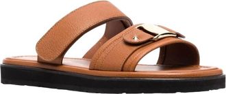 Ferragamo Womens Vara Touch Strap Sandals In Beige Brown