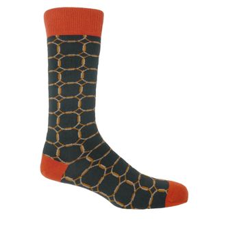 Peper Harow Linked Mens Socks - Grey
