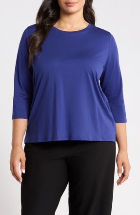 Eileen Fisher Organic Cotton Top in Infinity at Nordstrom, Size 3X
