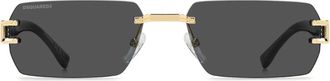Dsquared2 Sunglasses D2 0189/S J5 G Gold/Dark Grey Unisex
