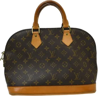 Louis Vuitton Alma Monogram Brown Canvas Handbag (Pre-Owned)