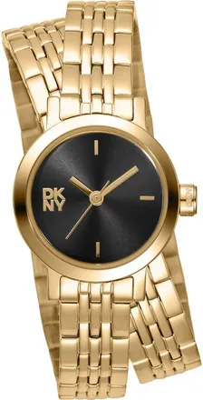 DKNY L 176 Bracelet Watch in Black/gold at Nordstrom