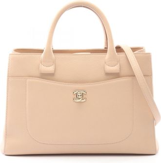 Chanel Beige Leather Tote Bag (Pre-Owned)
