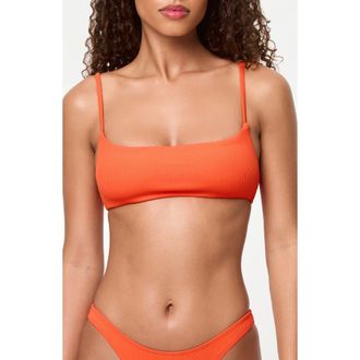 L*Space Presley Rib Bikini Top in Poppy at Nordstrom, Size X-Large