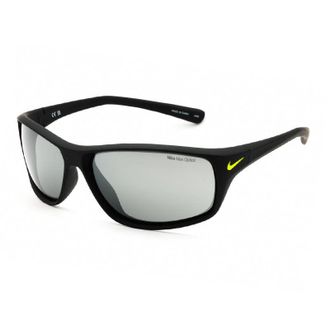 Nike Sunglasses Rectangle Full Rim, Matte Black/grey Frame And Silver Flash Lens Nikeadrenalinefq4601007