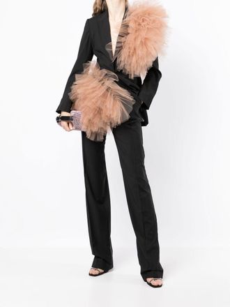 ACT Nº1 high-waist pleated wool trousers - Black