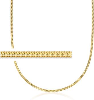 Ross-Simons Italian 2.4mm 18kt Gold Over Sterling Snake-Chain Necklace