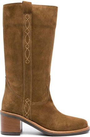 Ash 60mm suede leather boots - women - Suede - 39 - Brown