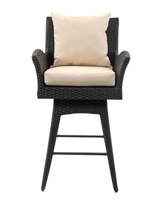 Safavieh Hayes Outdoor Wicker Swivel Armed Counter Stool