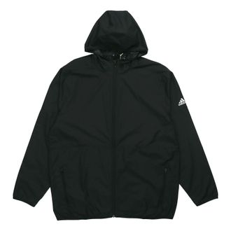 adidas Windbreaker Hooded Jacket Navy Blue FM5345