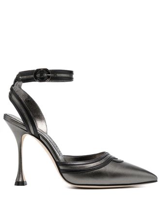 Manolo Blahnik Chonga 105mm leather pumps - Grey