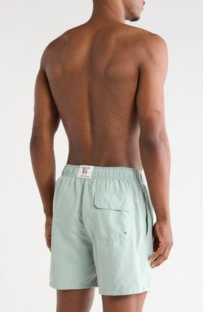 Vintage Summer Swimwear Solid Volley Swim Trunks in Green at Nordstrom Rack, Size Xx-Large