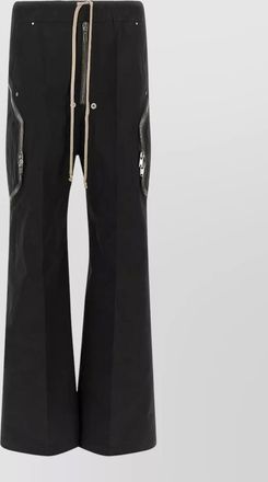 Rick Owens cotton wide-leg flared floor-length trousers