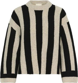 Soaked In Luxury Truien & Vesten, Dames, Zwart, M, Rondgebreide trui