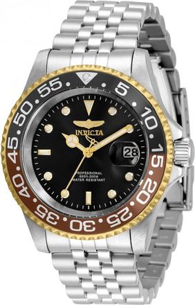 Invicta Pro Diver 34103 Heren Horloge - Quartz Uurwerk - Roestvrij Staal met zwarte Wijzerplaat - 40mm