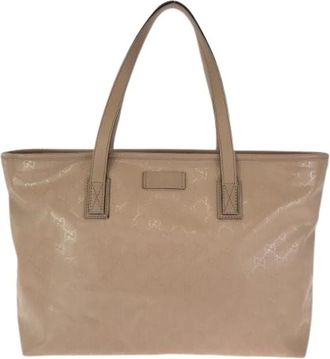 Gucci Pre-owned GG Imprime PVC Tote Bag - Dames - Vintage Shopper - Beige - ONE Size - Vintage