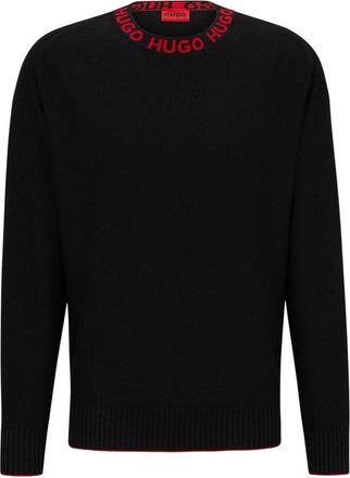 HUGO BOSS Heren Smarlo Logo Sweatshirt (Zwart)