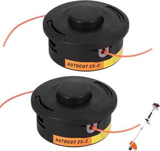 No Brand 2 Cabezales De Corte Autocut 25-2 M10x1.0 - Para Stihl Fs44 Fs55 Fs80 Fs83 Fs85 Fs86 Fs88 Fs90 Fs110 Fs130
