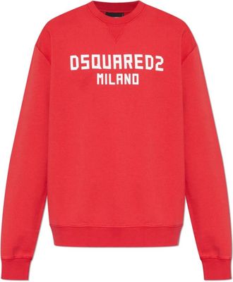 Dsquared2 Heren, Sweatshirts & Hoodies, Rood, Maat: XL Katoen
