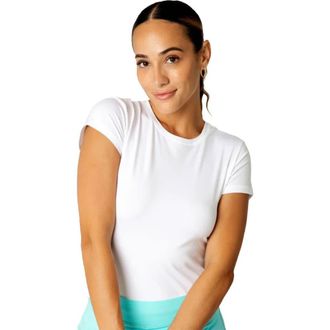 Sofibella UV Colors Short Sleeve Womens Tennis Shirt in White at Nordstrom, Size Xx-Large