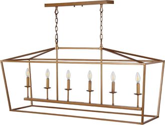 Jonathan Y Designs Jonathan Y 6-Light Pagoda Gold Pendant