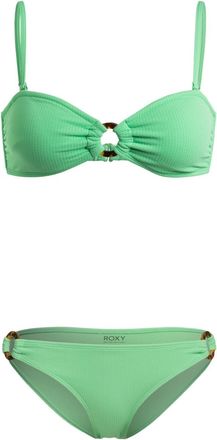 Roxy Bandeau-Bikini ROXY Color Jam, Damen, Gr. L, Cup B, gr&uuml;n (absinthe gr&uuml;n), Obermaterial: 93% Nylon, 7% Elasthan;, Bikini-Sets Bandeau-Bikini