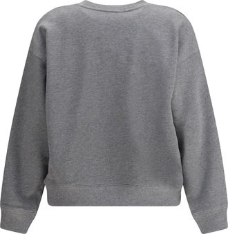 Maison Kitsun&eacute; Womens Baby Fox Comfort Sweatshirt Medium Grey Melange Cotton Sweatshirts Sweater