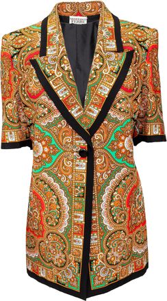 Gianfranco Ferre Paisley Printed Jacket - 90s