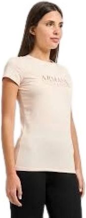 A|X Armani Exchange Slim Fit Katoenen T-shirt - Dames - T-shirts - Roze - XL - Katoen - Tops