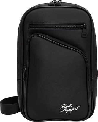 Karl Lagerfeld Heuptas - Heren - Schoudertassen - Zwart - ONE Size - Leer - Tassen