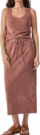 Lilla P Terry Tank Top In Bark