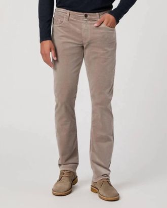 Paige Mens Federal Slim Straight Pant In Silver Pearl