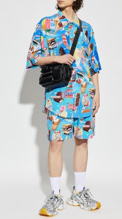 Balenciaga Shirt With Pocket, Mens, Blue