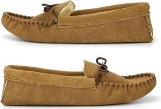 Generic Mens Real Suede Slippers Mens Slip On Slippers Size 6 Boys Slipper Size 9 Slip On Slipper Moccasin Moccasins Suede Upper Extra Large Thermal Faux Fur 
