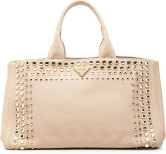 Prada Pre-owned Prada Large Canvas Canapa Bijoux Satchel Ladies 3AU63PV1IBJTT29E
