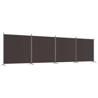 vidaXL Biombo Divisor De 4 Paneles De Tela Marr&oacute;n 698x180 Cm Vidaxl