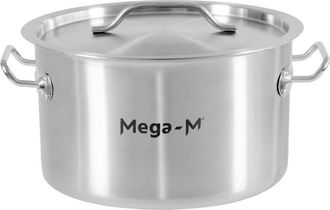 OEM Olla Baja Para Catering Con Tapa Mega-m Standard 12 L, Di&aacute;metro 30 Cm X Altura 18 Cm N