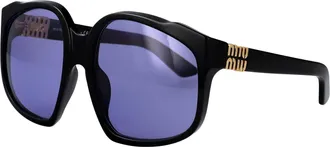 Miu Miu Womens Sunglasses 0mu A07s Black Acetate
