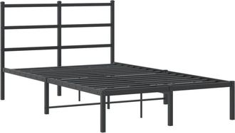 vidaXL Vidaxl - Estructura Cama Sin Colch&oacute;n Con Cabecero Metal Negro 120x190 Cm