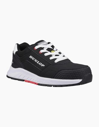Dunlop Mens Dunlop Storm Nubuck Mens Black/White/Red Safety Trainers - Size: 10