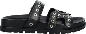 Guess Schoenen, Dames, Zwart, 40 EU, Leer, Fashie Slide