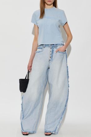 Alexander Wang T-shirt With Logo, Womens, Blue