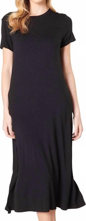 Sugarlips Joplin Jersey Knit Midi Shirt Dress In Black