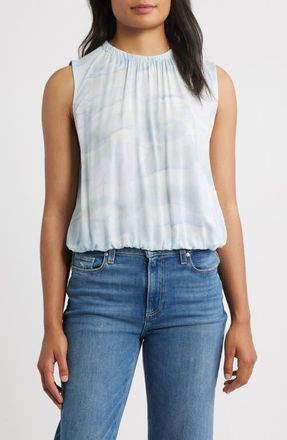 Cloth & Stone Bubble Tank Top in Waves Camo Print at Nordstrom, Size X-Small