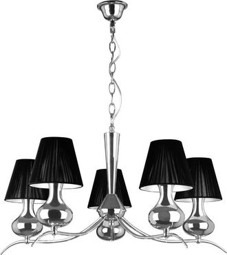 Premier Housewares 5 Arm Black Shades Pendant Light - Premier Housewares