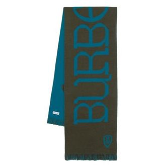 Burberry Accessoires, Dames, Groen, ONE Size, Wol, Wollen Sjaal