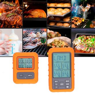 Infinite Termometro Digitale Wireless Con 4 Sonde In Acciaio Inox 304, Ideale Per Barbecue E Cucina Domestica, Intervallo Di Temperatura 20&deg;-300&deg;